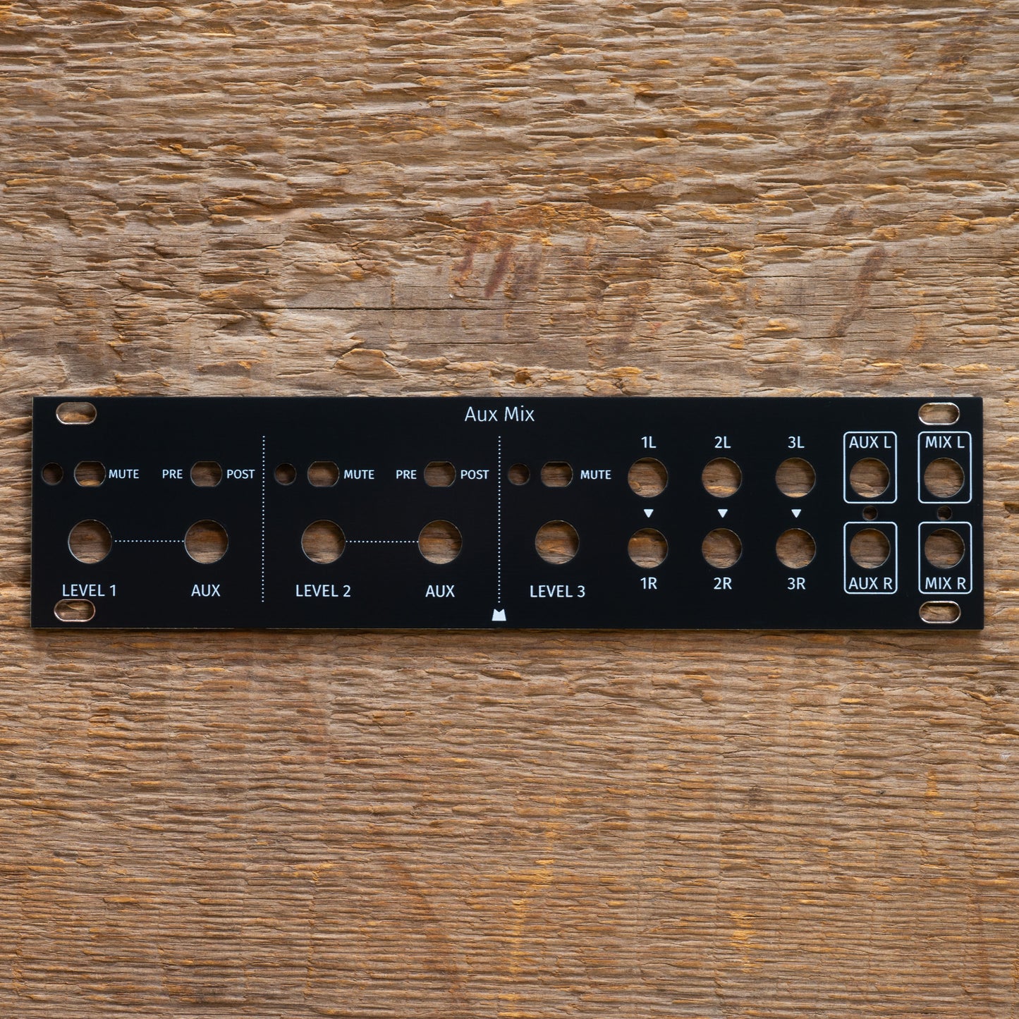 Aux Mix 1U black panel