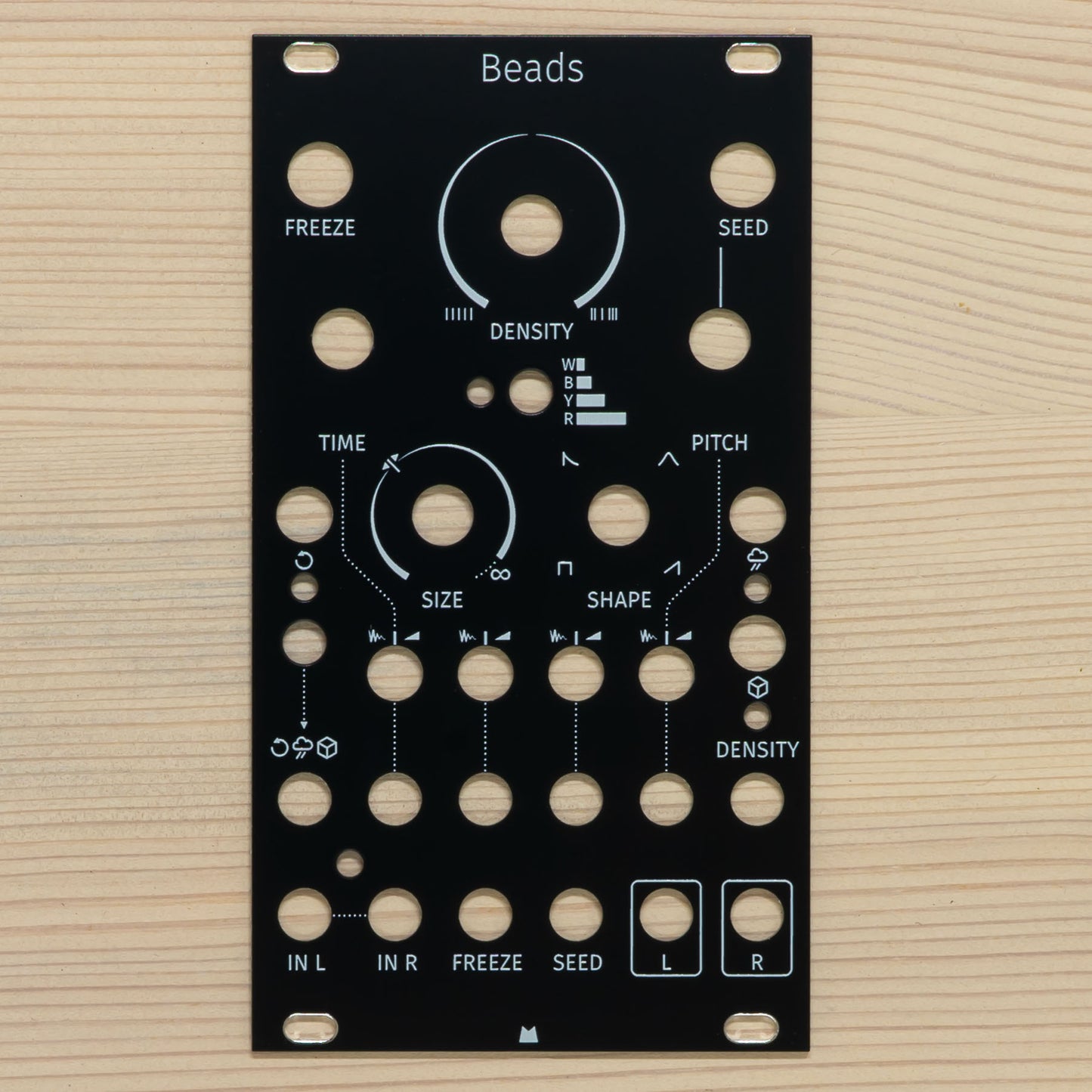 Beads black panel