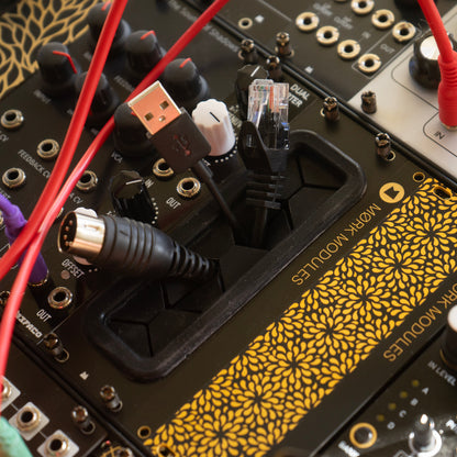 Cable Passthrough 3U black panel