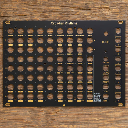 Circadian Rhythms black & gold panel