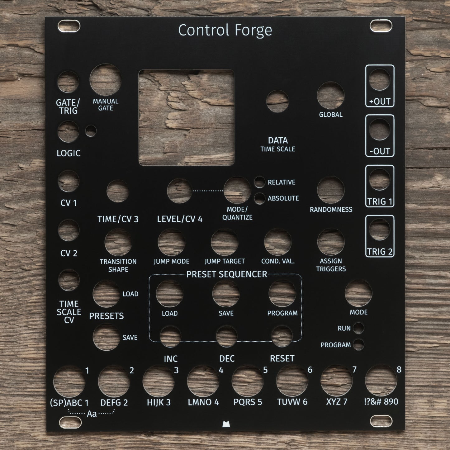 Control Forge black panel