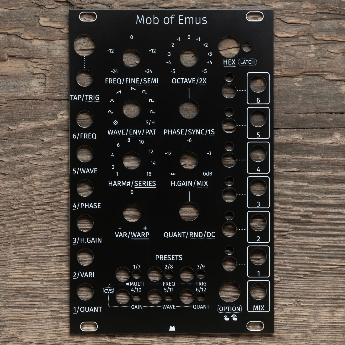 Mob of Emus black panel