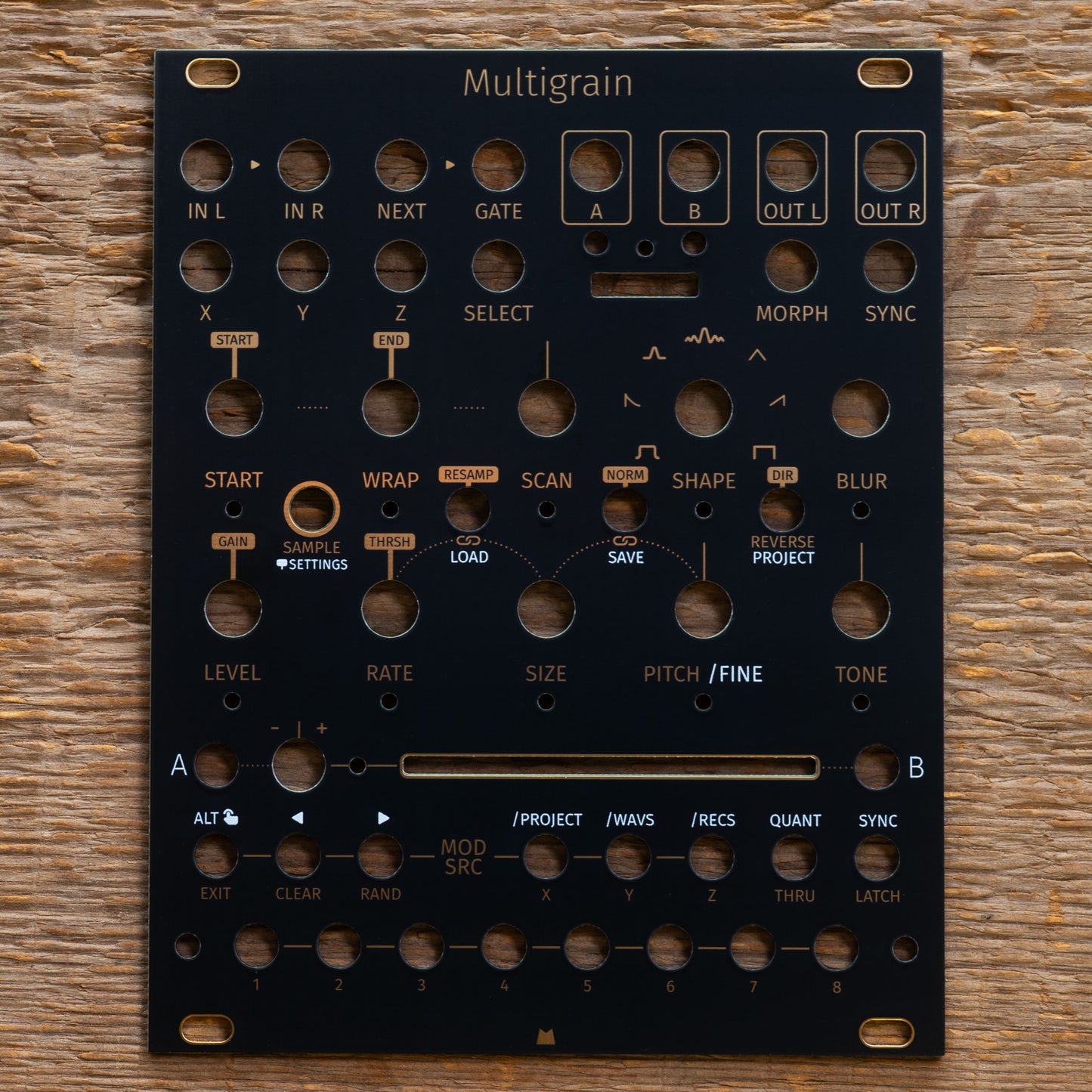 Multigrain black & gold panel