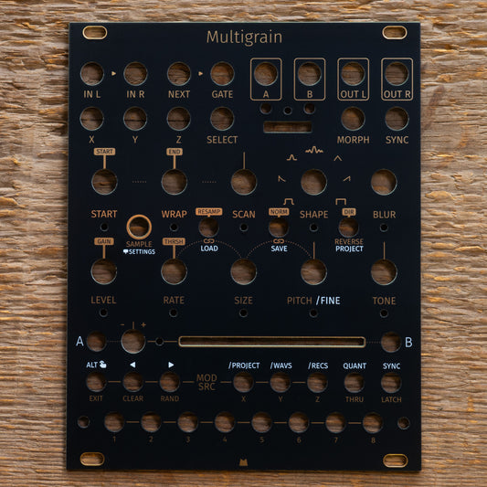 Multigrain black & gold panel