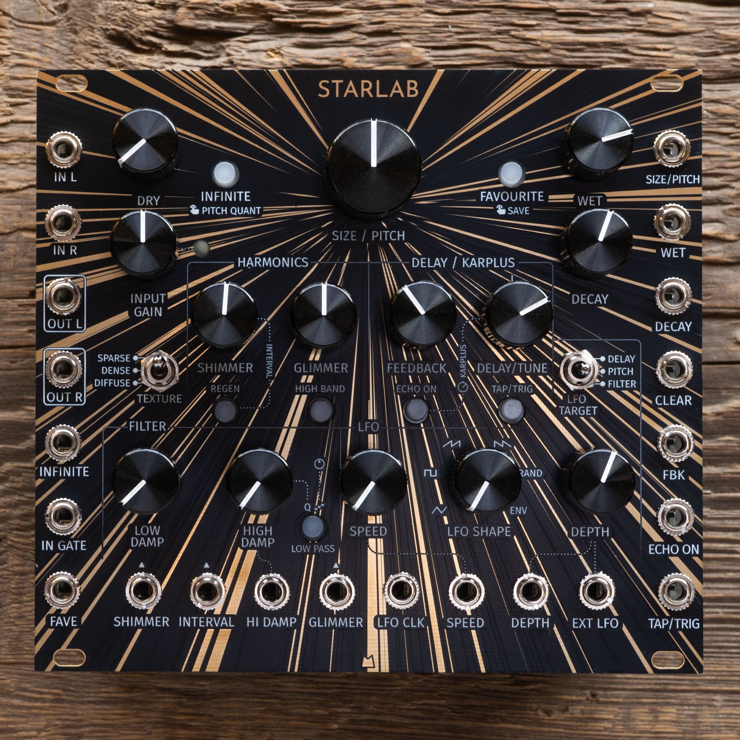 StarLab - Deep Space - black & gold panel