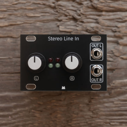 Stereo Line In 1U black panel