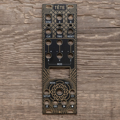 Tete - Golden Lotus - black & gold panel
