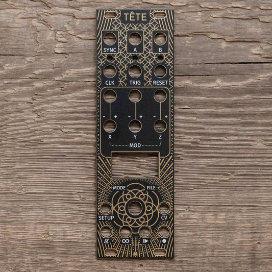 Tete - Golden Lotus - black & gold panel