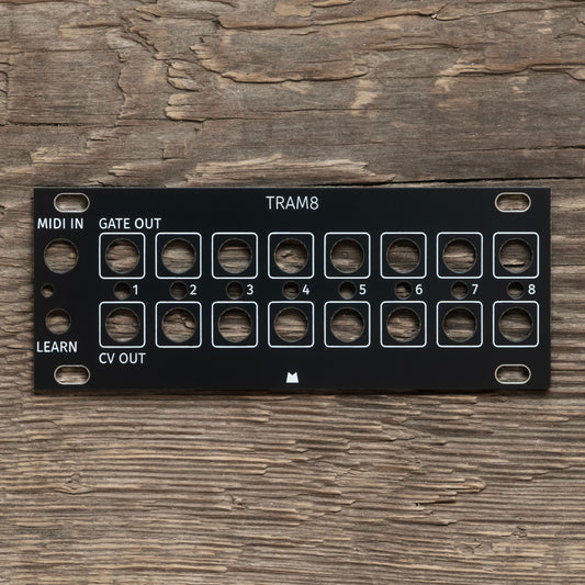 TRAM8 1U black panel