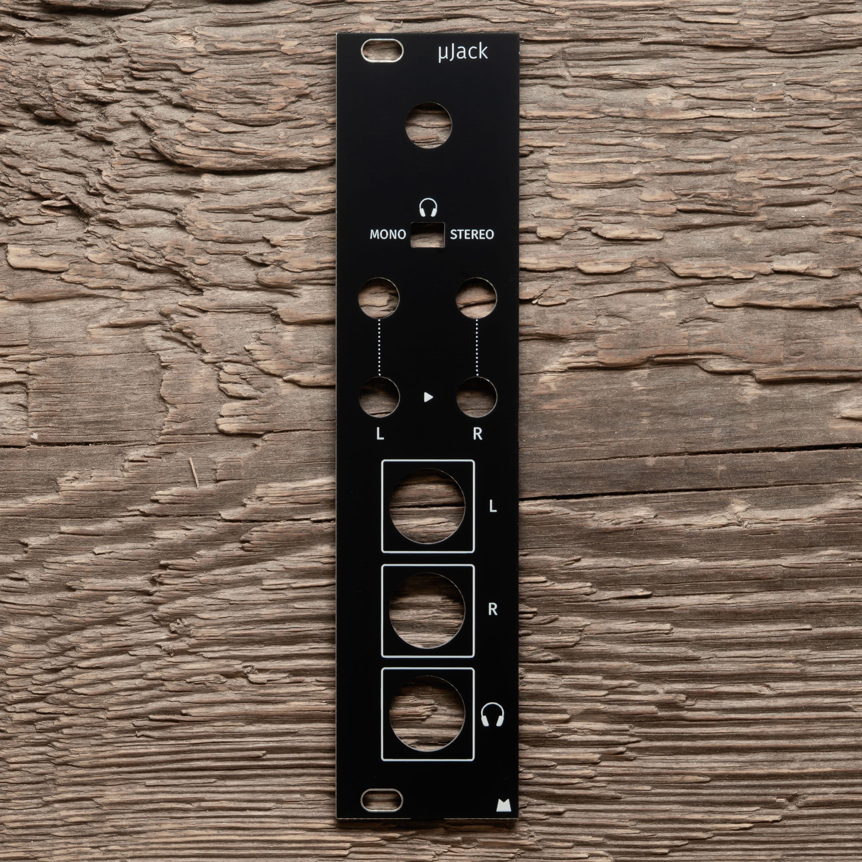 Ijack Control Panel uJack black panel – Mörk Modules
