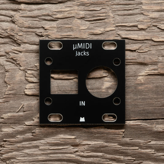 uMidi Jacks 1U black panel