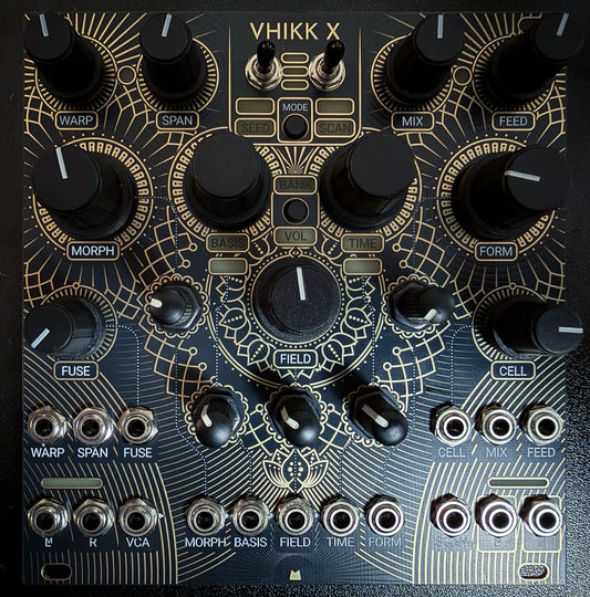 Vhikk X - Golden Lotus - black & gold panel
