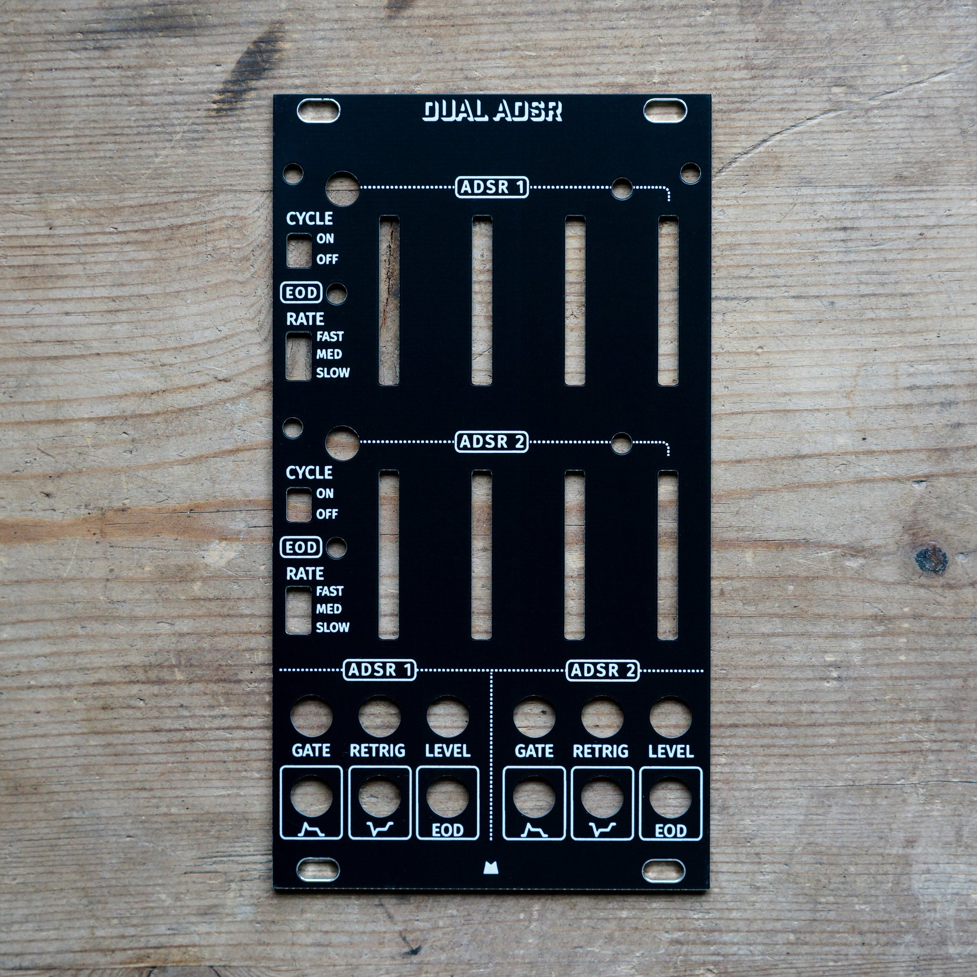 Dual ADSR black panel – Mork Modules