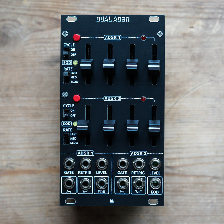 Dual ADSR black panel – Mork Modules