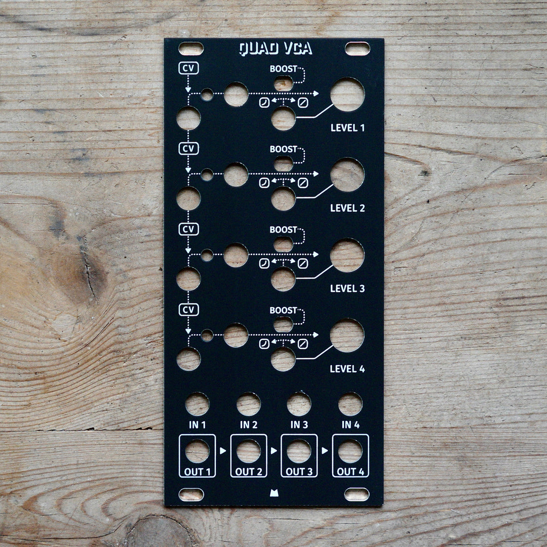 Quad VCA black panel – Mork Modules